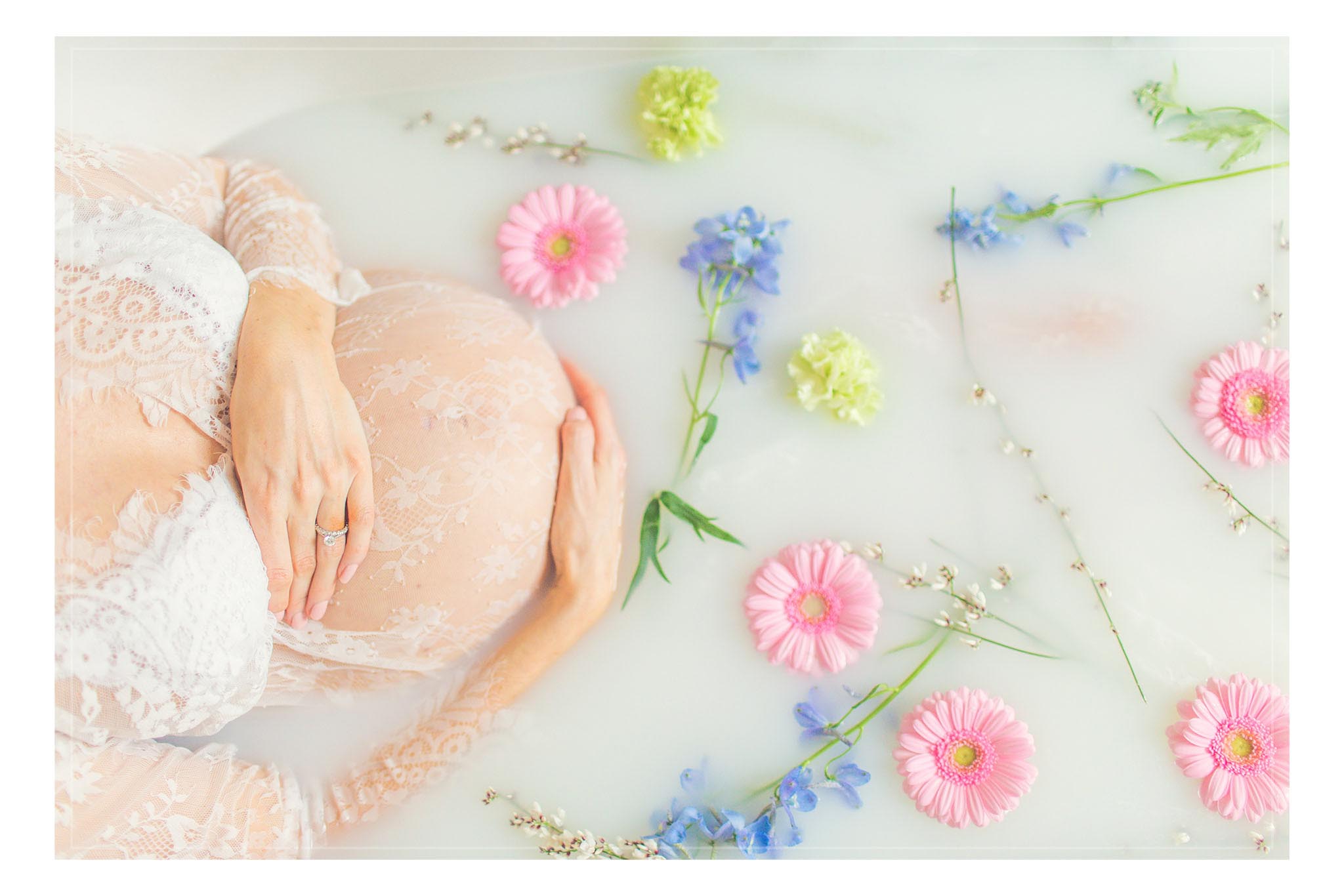 Maternity Milk Bath Photography