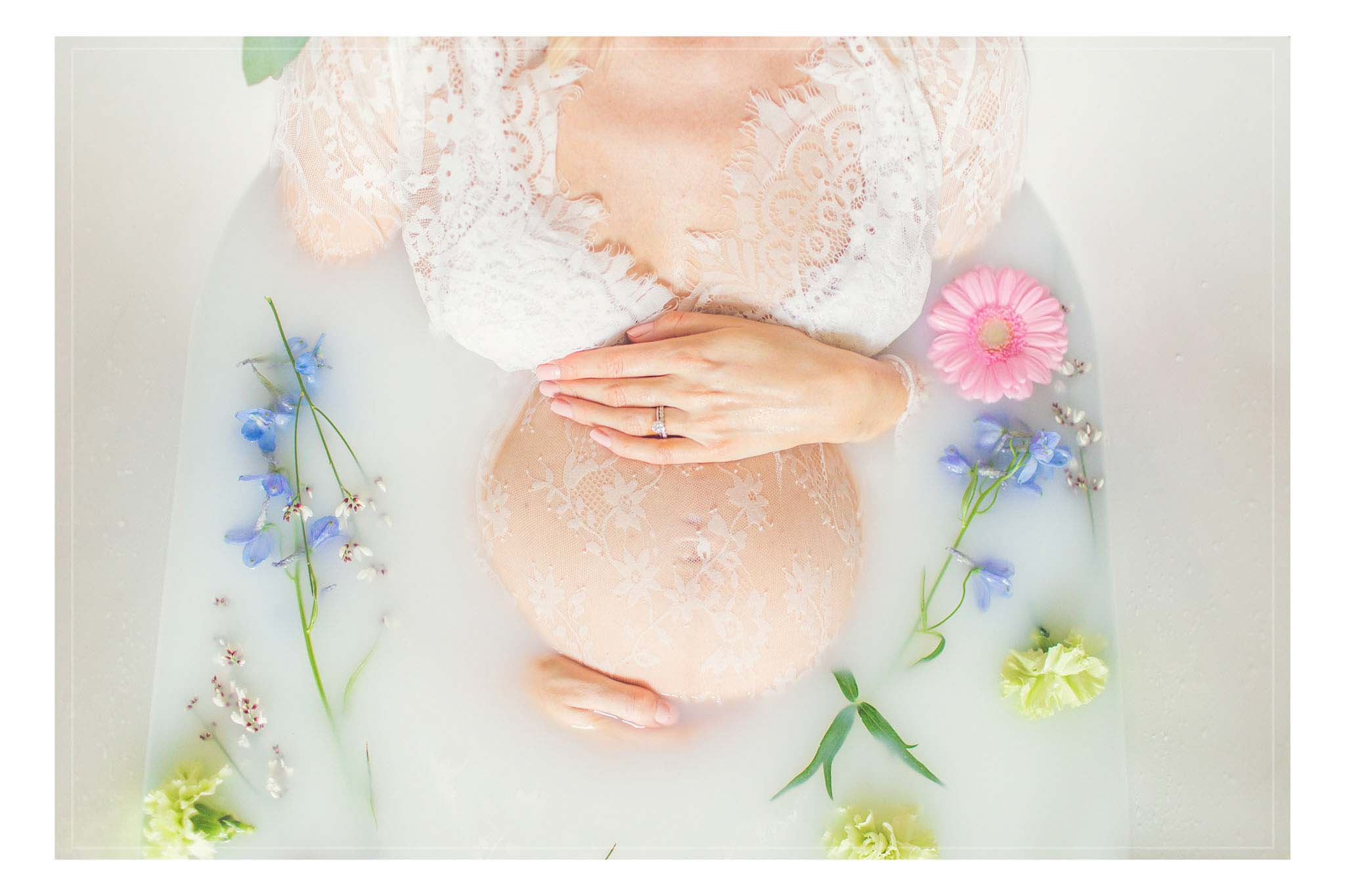 professional Maternity Milk Bath Photography bristol