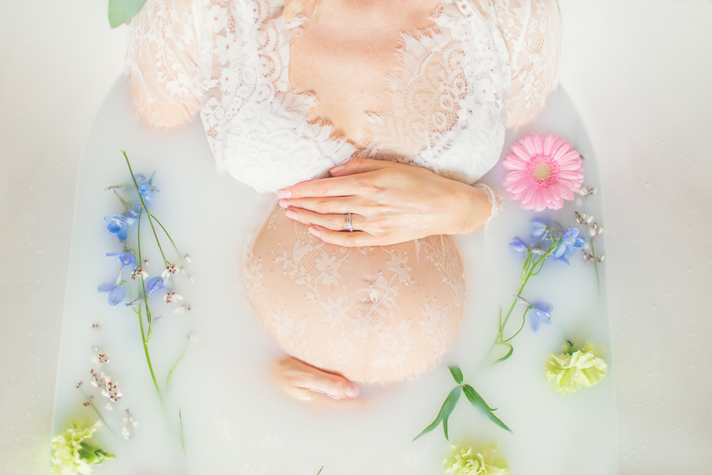 Milk Bath Maternity Photography Uk